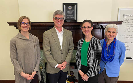HRSA Regional Administrator Leah Suter (second from right) and Allegheny County Health Department staff stand together for a portrait.