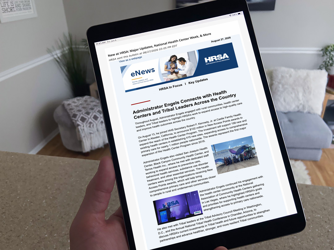 screenshot of august enews