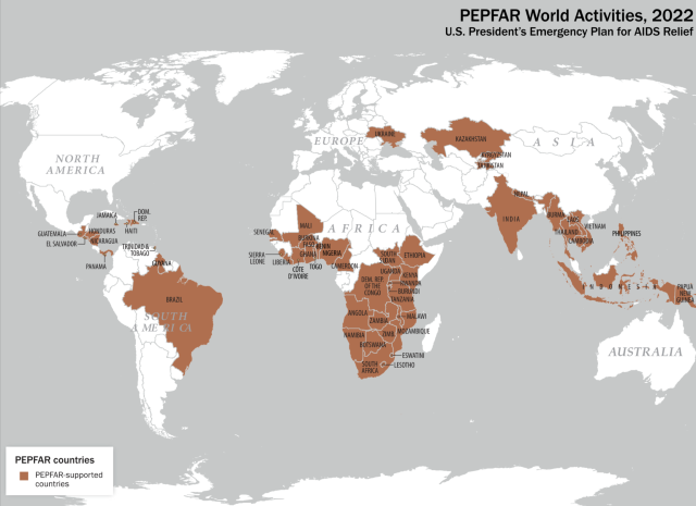 PEPFAR funded countries